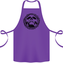 A Skull in Thorns Gothic Christ Jesus Cotton Apron 100% Organic Purple