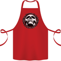 A Skull in Thorns Gothic Christ Jesus Cotton Apron 100% Organic Red