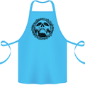 A Skull in Thorns Gothic Christ Jesus Cotton Apron 100% Organic Turquoise