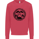 A Skull in Thorns Gothic Christ Jesus Kids Sweatshirt Jumper Heliconia