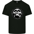 A Skull in Thorns Gothic Christ Jesus Kids T-Shirt Childrens Black