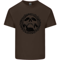 A Skull in Thorns Gothic Christ Jesus Kids T-Shirt Childrens Chocolate