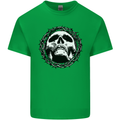 A Skull in Thorns Gothic Christ Jesus Kids T-Shirt Childrens Irish Green