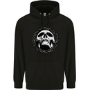 A Skull in Thorns Gothic Christ Jesus Mens 80% Cotton Hoodie Black