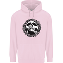 A Skull in Thorns Gothic Christ Jesus Mens 80% Cotton Hoodie Light Pink