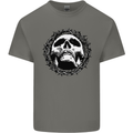 A Skull in Thorns Gothic Christ Jesus Mens Cotton T-Shirt Tee Top Charcoal