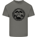 A Skull in Thorns Gothic Christ Jesus Mens Cotton T-Shirt Tee Top Charcoal
