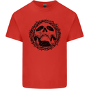A Skull in Thorns Gothic Christ Jesus Mens Cotton T-Shirt Tee Top Red