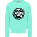 A Skull in Thorns Gothic Christ Jesus Mens Sweatshirt Jumper Peppermint