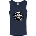 A Skull in Thorns Gothic Christ Jesus Mens Vest Tank Top Navy Blue