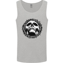 A Skull in Thorns Gothic Christ Jesus Mens Vest Tank Top Sports Grey