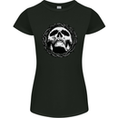 A Skull in Thorns Gothic Christ Jesus Womens Petite Cut T-Shirt Black
