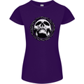 A Skull in Thorns Gothic Christ Jesus Womens Petite Cut T-Shirt Purple