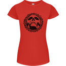 A Skull in Thorns Gothic Christ Jesus Womens Petite Cut T-Shirt Red