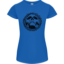 A Skull in Thorns Gothic Christ Jesus Womens Petite Cut T-Shirt Royal Blue