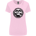 A Skull in Thorns Gothic Christ Jesus Womens Wider Cut T-Shirt Light Pink