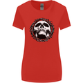 A Skull in Thorns Gothic Christ Jesus Womens Wider Cut T-Shirt Red