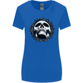 A Skull in Thorns Gothic Christ Jesus Womens Wider Cut T-Shirt Royal Blue