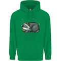 A Sleeping Badger Childrens Kids Hoodie Irish Green