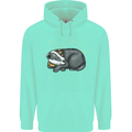 A Sleeping Badger Childrens Kids Hoodie Peppermint