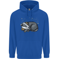 A Sleeping Badger Childrens Kids Hoodie Royal Blue