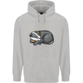 A Sleeping Badger Childrens Kids Hoodie Sports Grey