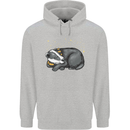 A Sleeping Badger Childrens Kids Hoodie Sports Grey