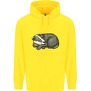 A Sleeping Badger Childrens Kids Hoodie Yellow