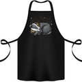 A Sleeping Badger Cotton Apron 100% Organic Black