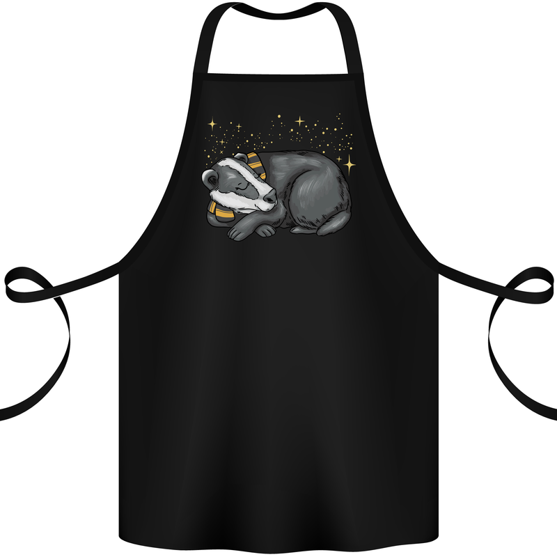 A Sleeping Badger Cotton Apron 100% Organic Black