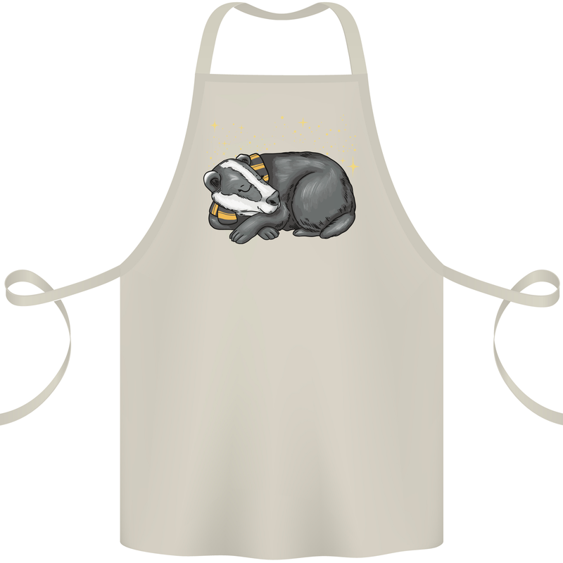 A Sleeping Badger Cotton Apron 100% Organic Natural