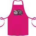 A Sleeping Badger Cotton Apron 100% Organic Pink
