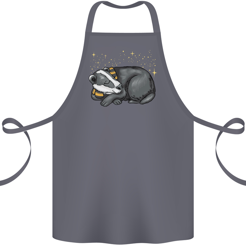A Sleeping Badger Cotton Apron 100% Organic Steel