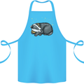 A Sleeping Badger Cotton Apron 100% Organic Turquoise