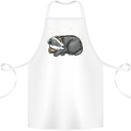 A Sleeping Badger Cotton Apron 100% Organic White