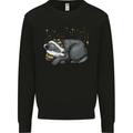 A Sleeping Badger Kids Sweatshirt Jumper Black