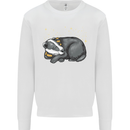 A Sleeping Badger Kids Sweatshirt Jumper White