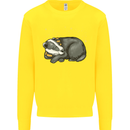 A Sleeping Badger Kids Sweatshirt Jumper Yellow