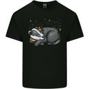 A Sleeping Badger Kids T-Shirt Childrens Black