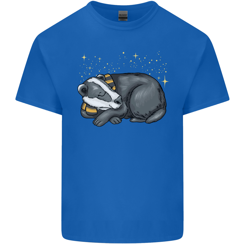 A Sleeping Badger Kids T-Shirt Childrens Royal Blue