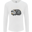 A Sleeping Badger Mens Long Sleeve T-Shirt White