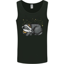 A Sleeping Badger Mens Vest Tank Top Black