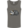 A Sleeping Badger Mens Vest Tank Top Charcoal
