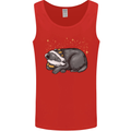A Sleeping Badger Mens Vest Tank Top Red