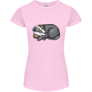 A Sleeping Badger Womens Petite Cut T-Shirt Light Pink