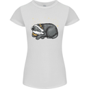 A Sleeping Badger Womens Petite Cut T-Shirt White