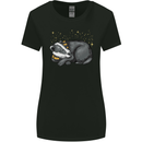 A Sleeping Badger Womens Wider Cut T-Shirt Black