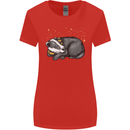 A Sleeping Badger Womens Wider Cut T-Shirt Red
