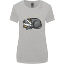 A Sleeping Badger Womens Wider Cut T-Shirt Sports Grey