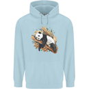 A Sleeping Panda Bear Ecology Animals Childrens Kids Hoodie Light Blue